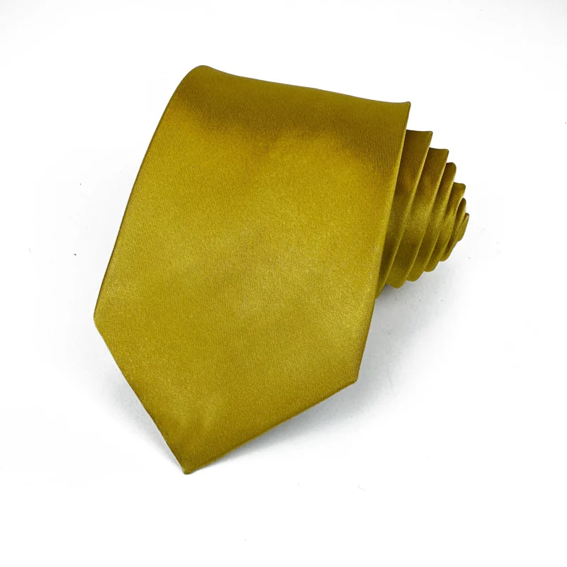 Mens 8cm Hand-tied Tie Solid Color Plain — image 20