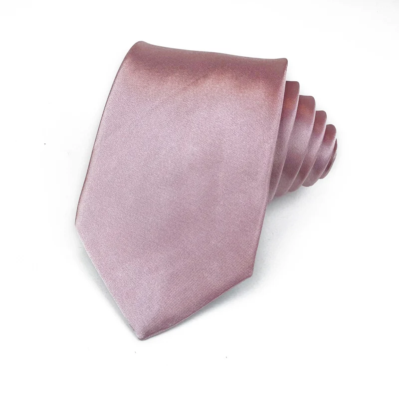 Mens 8cm Hand-tied Tie Solid Color Plain — image 17
