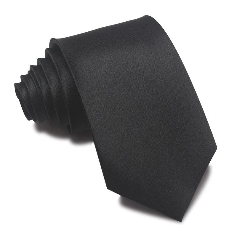 Mens 8cm Hand-tied Tie Solid Color Plain — image 9