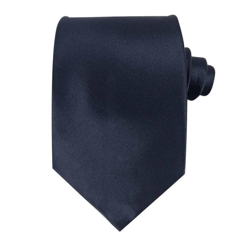 Mens 8cm Hand-tied Tie Solid Color Plain — image 14