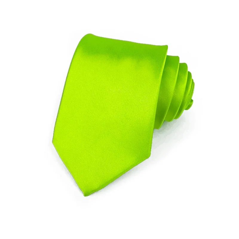 Mens 8cm Hand-tied Tie Solid Color Plain — image 15