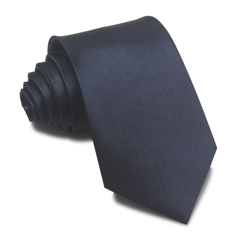 Mens 8cm Hand-tied Tie Solid Color Plain — image 10