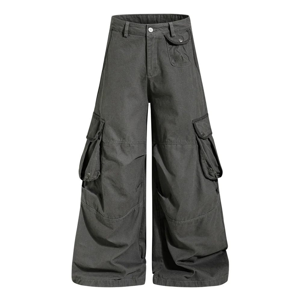Mens A-line, Straight-leg, Relaxed-fit Trousers With Large Pockets — image 1