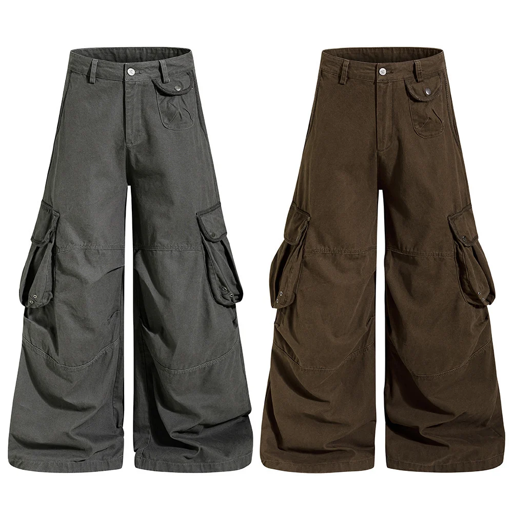 Mens A-line, Straight-leg, Relaxed-fit Trousers With Large Pockets — image 3