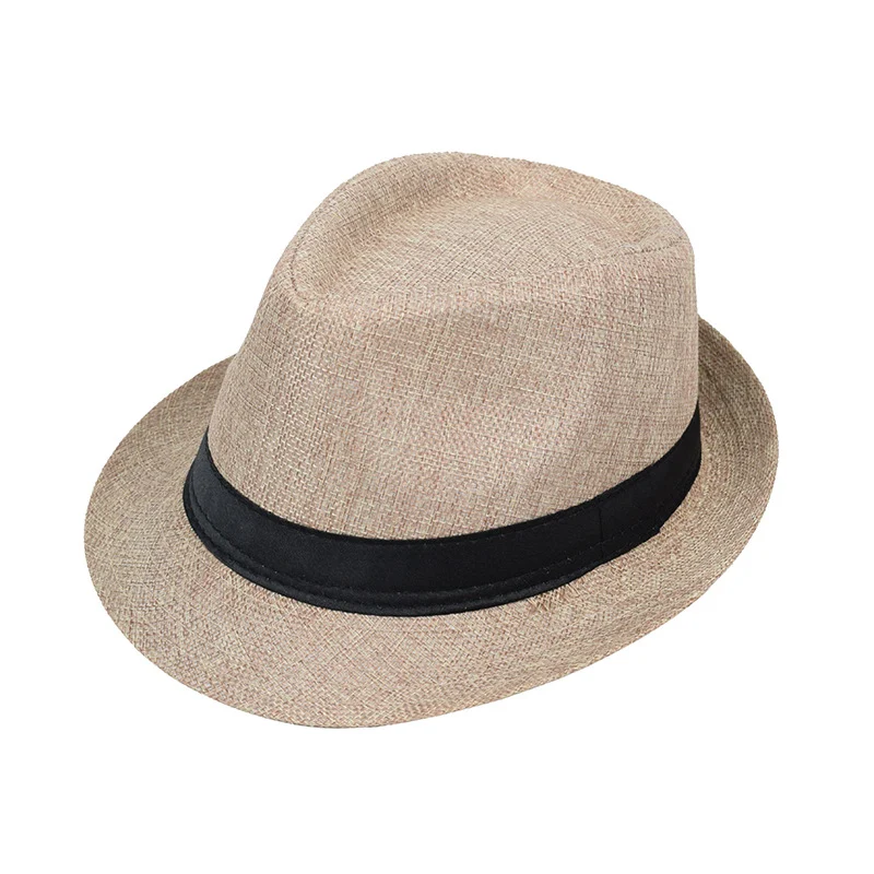 Mens And Womens Jazz Hat British-style Linen Solid-color Top — image 6