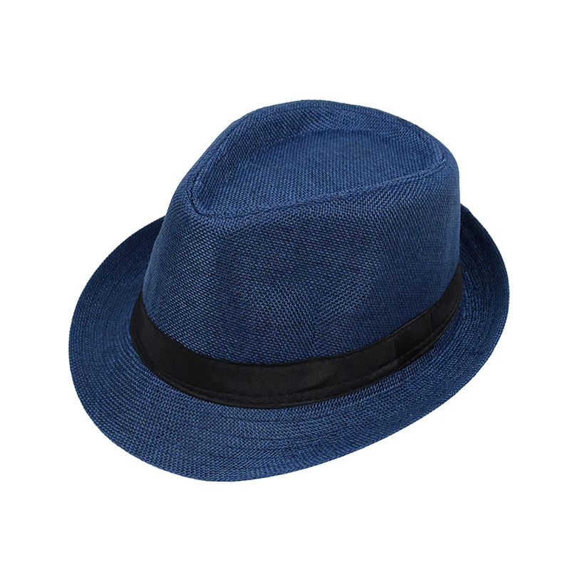 Mens And Womens Jazz Hat British-style Linen Solid-color Top — variant image