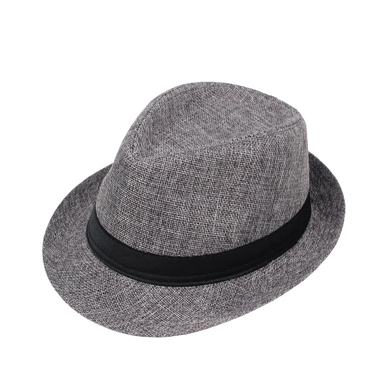 Mens And Womens Jazz Hat British-style Linen Solid-color Top — image 7