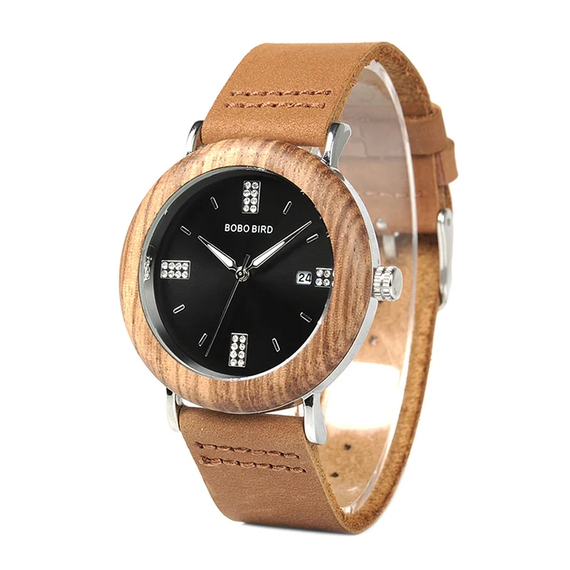 Mens And Womens Minimalist Casual Retro Wooden Watch — variant image