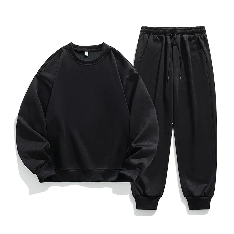 Mens Autumn Sports Suit Crew-neck Sweatshirt Ankle-tight Pants — image 4
