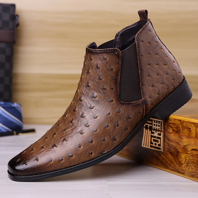 Mens Business-casual Mid-top Slip-on Loafers — image 2