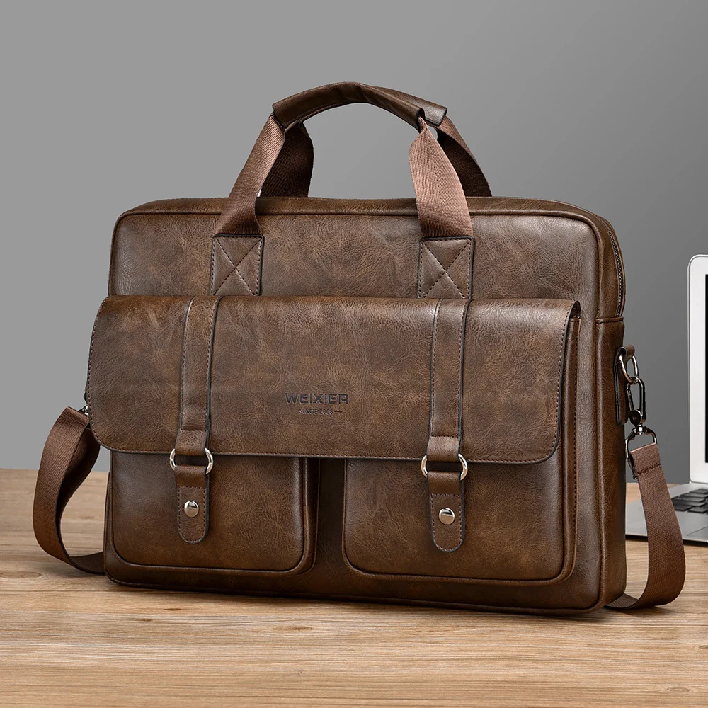 Mens Business Large-capacity Shouldercrossbody Simple Briefcase — image 8