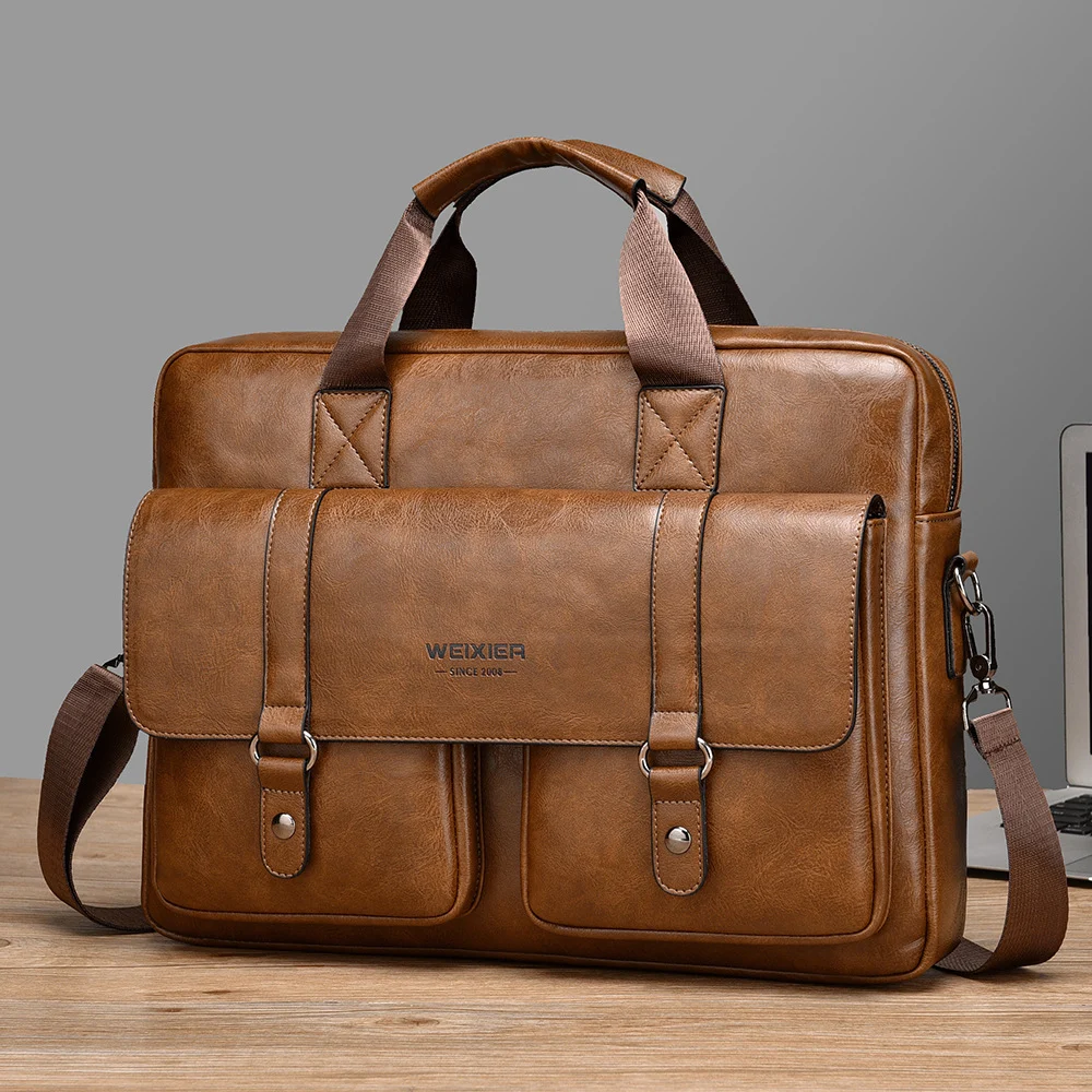 Mens Business Large-capacity Shouldercrossbody Simple Briefcase — image 7