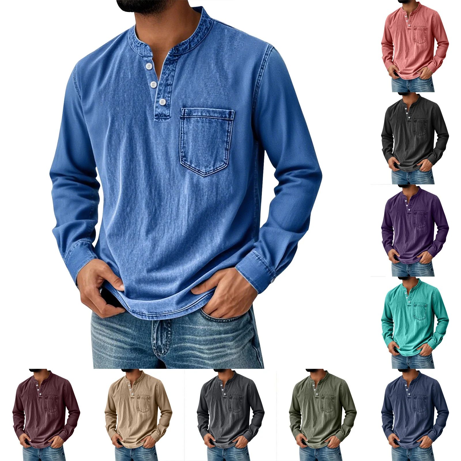 Mens Casual Front-button Top β image 1