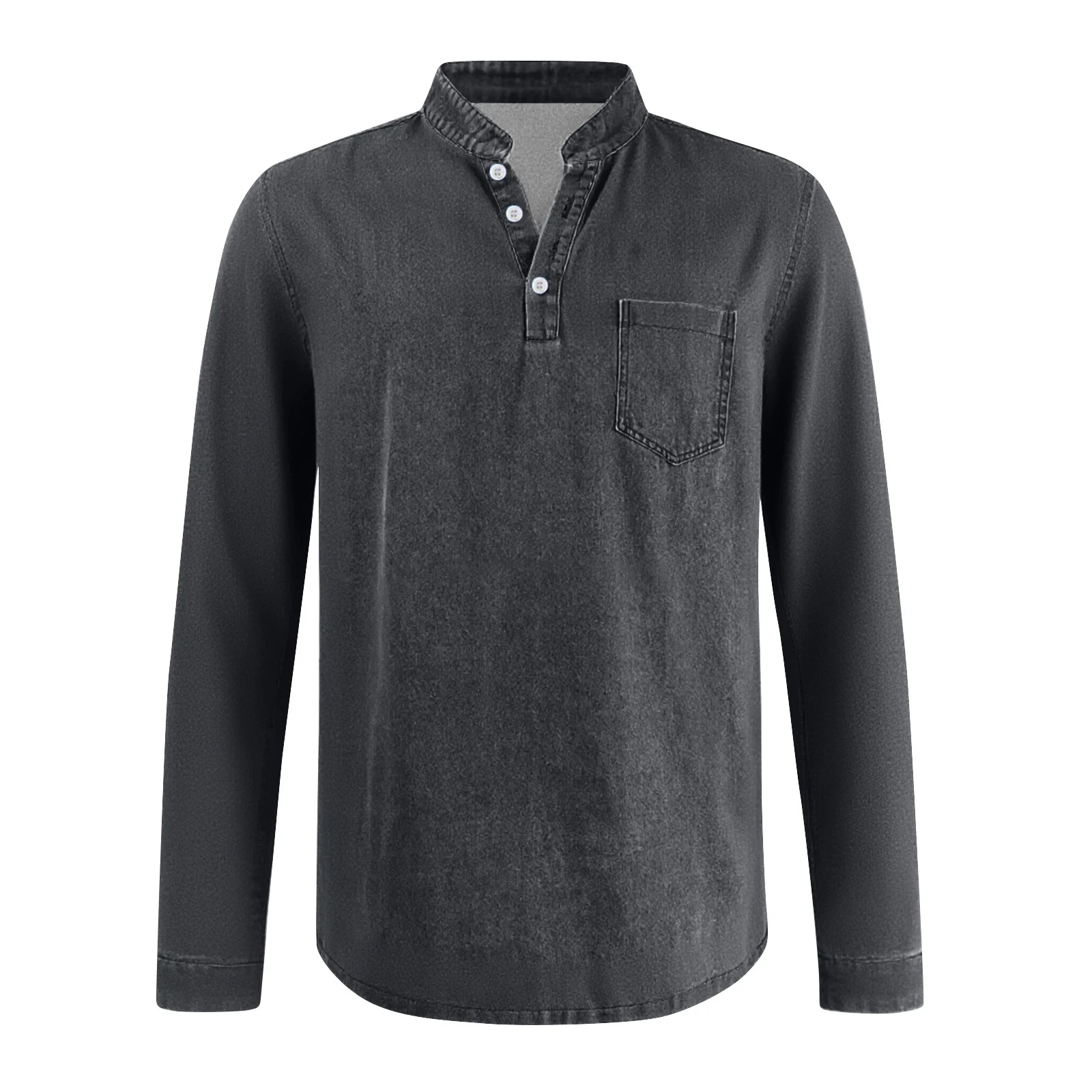 Mens Casual Front-button Top — image 9