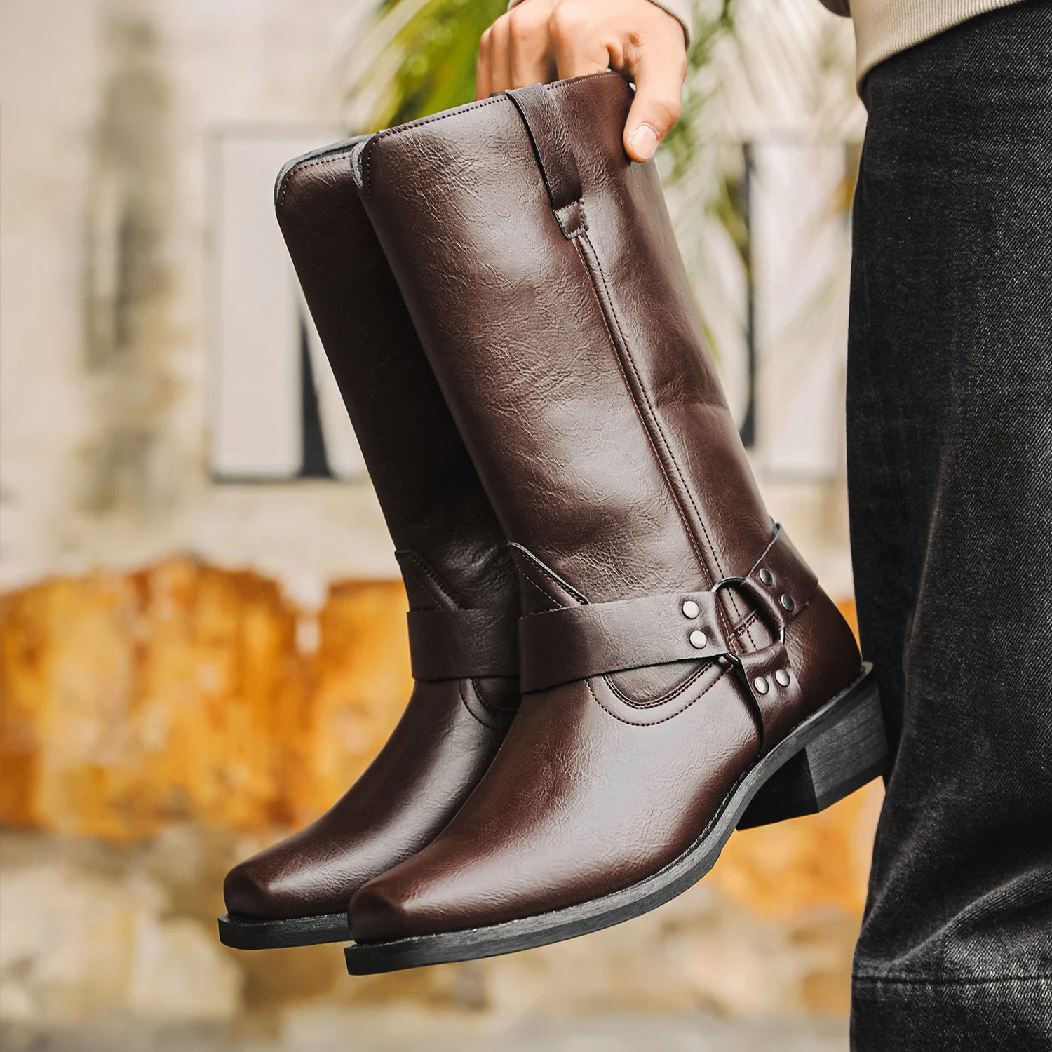 Mens Casual Long Boots — image 4