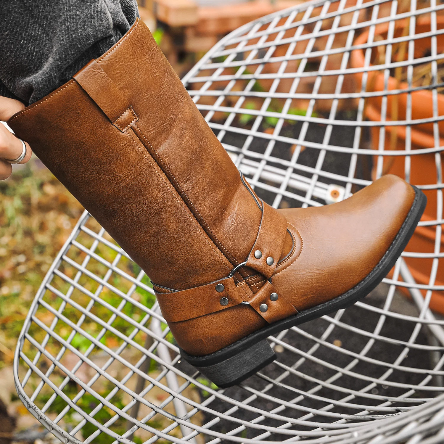 Mens Casual Long Boots — image 3