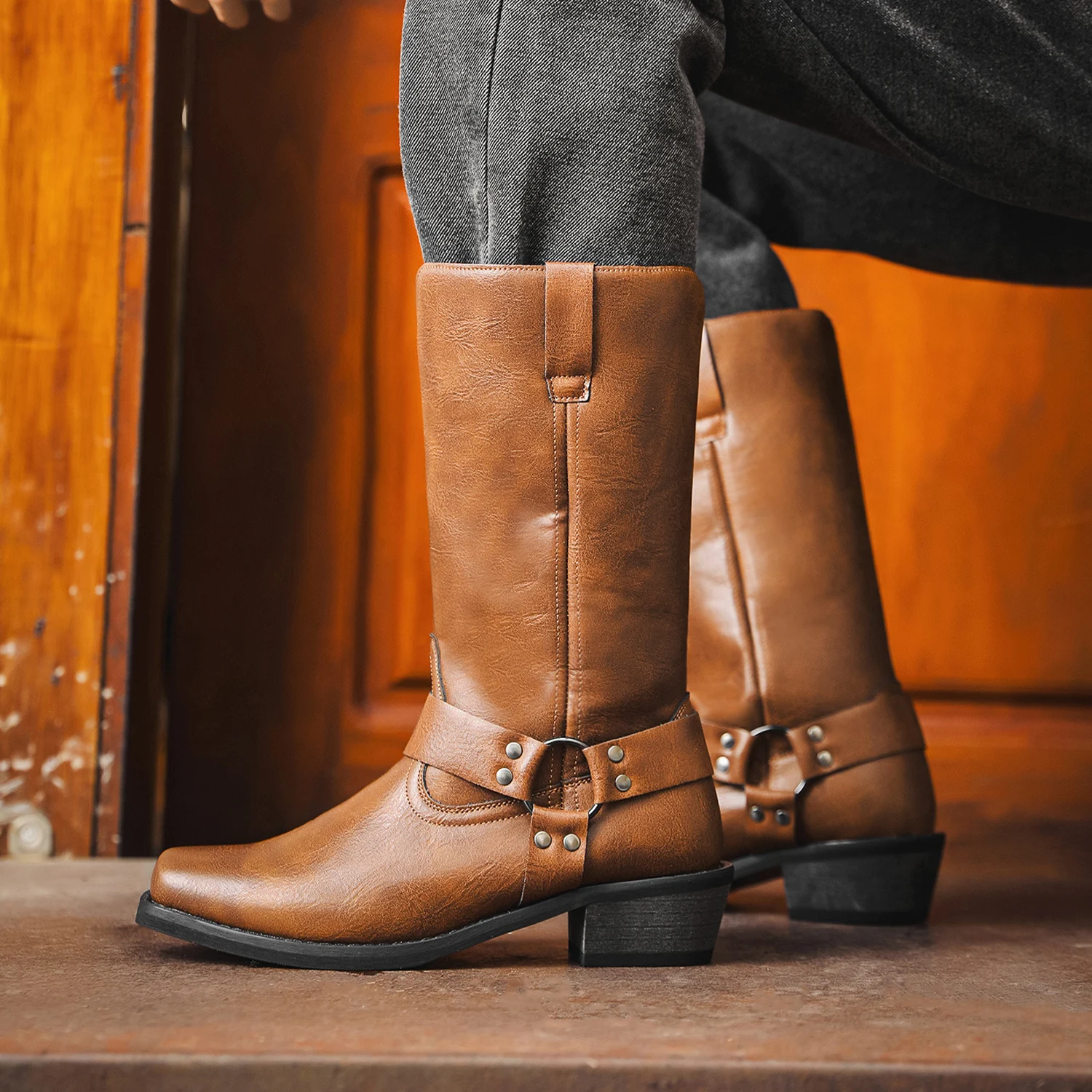 Mens Casual Long Boots — image 5