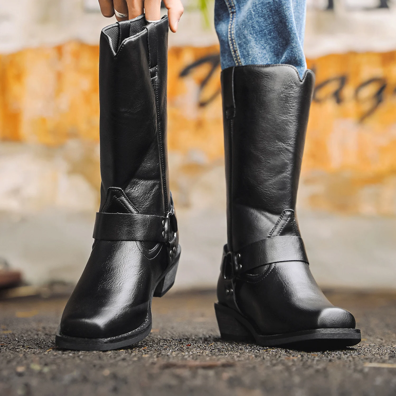 Mens Casual Long Boots — image 2