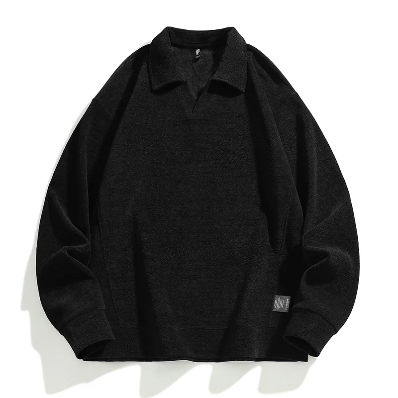 Mens Casual Long-sleeve Lapel Top For Autumn And Winter — image 2