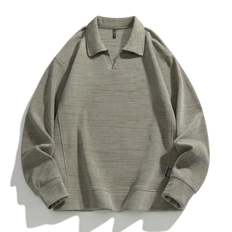 Mens Casual Long-sleeve Lapel Top For Autumn And Winter — image 4