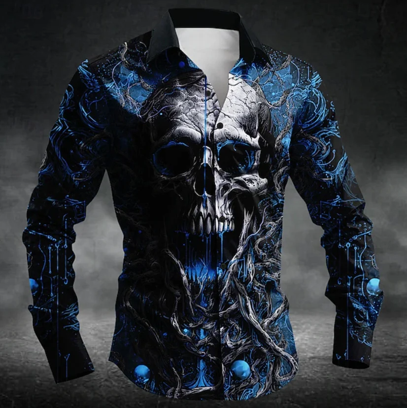Mens Casual Long-sleeve Printed Top — image 3