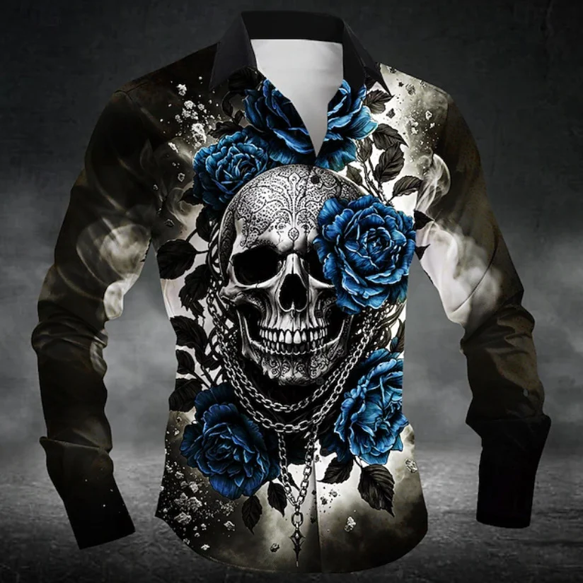 Mens Casual Long-sleeve Printed Top — image 12