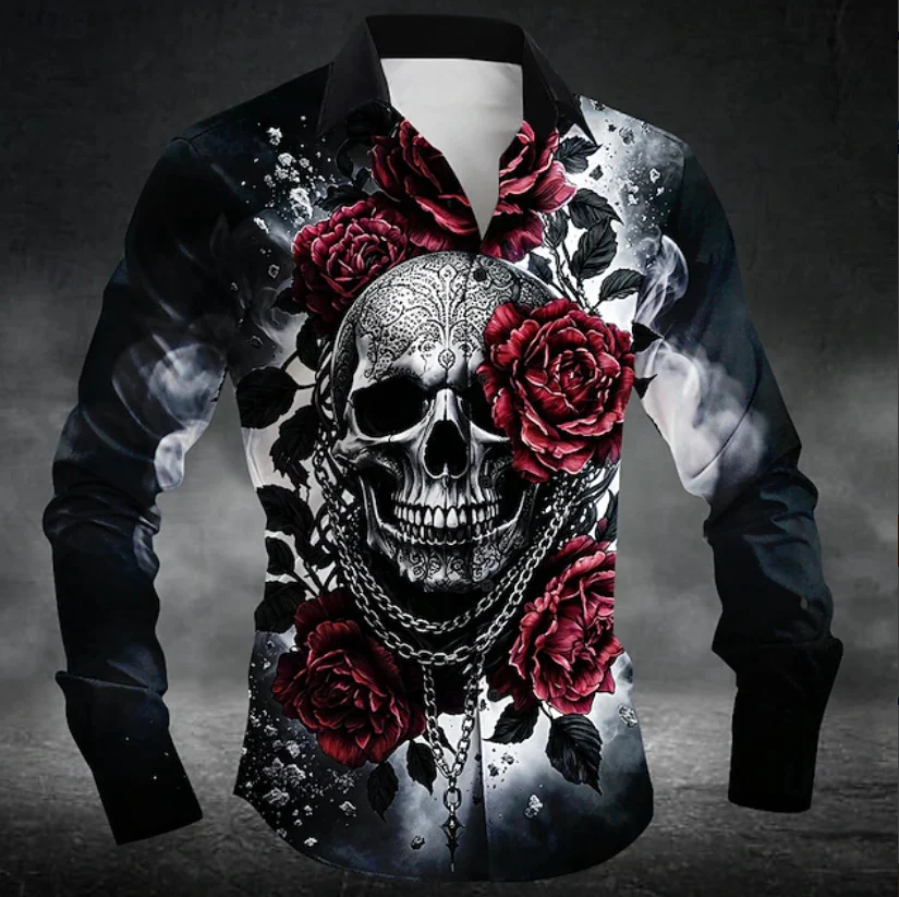 Mens Casual Long-sleeve Printed Top — image 10