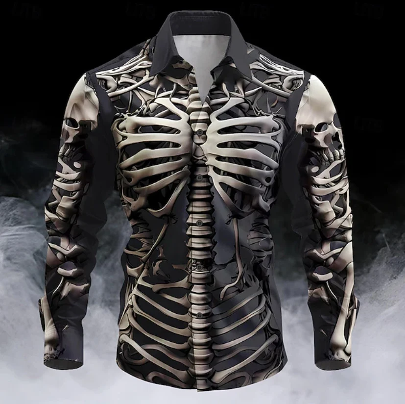 Mens Casual Long-sleeve Printed Top — image 2
