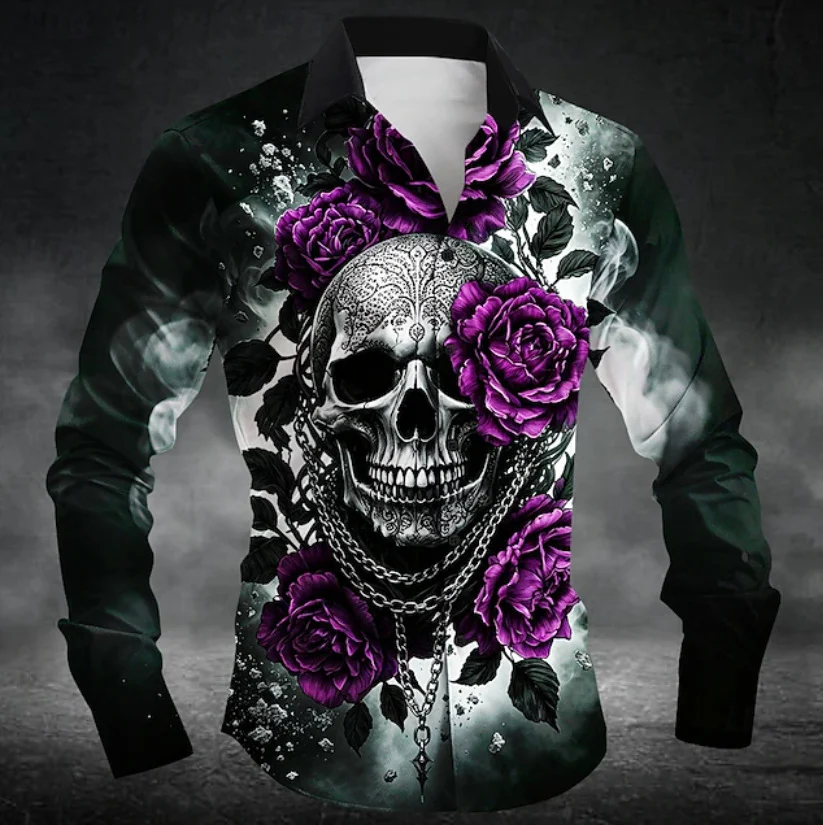 Mens Casual Long-sleeve Printed Top — image 11