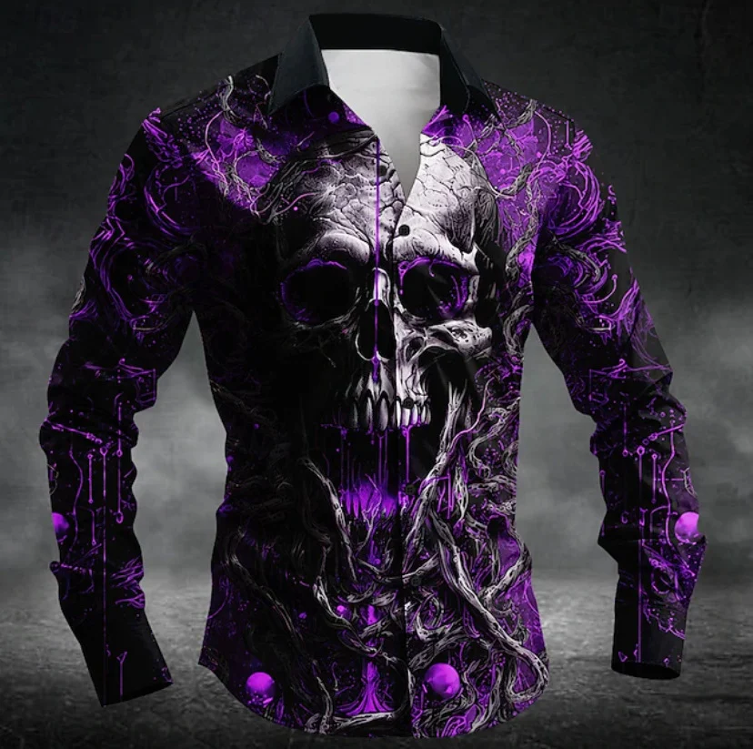 Mens Casual Long-sleeve Printed Top — image 7