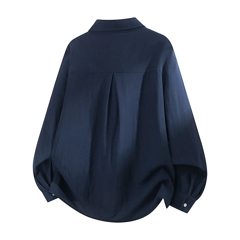Mens Casual Loose-fit Long-sleeve Shirt — image 7
