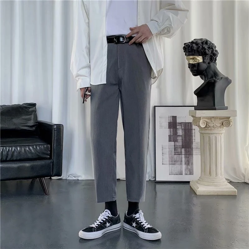 Mens Casual Loose-fitting Versatile Straight-leg Pants — image 2