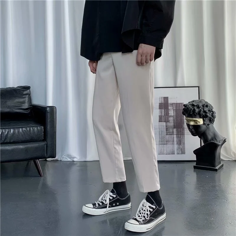 Mens Casual Loose-fitting Versatile Straight-leg Pants — image 3