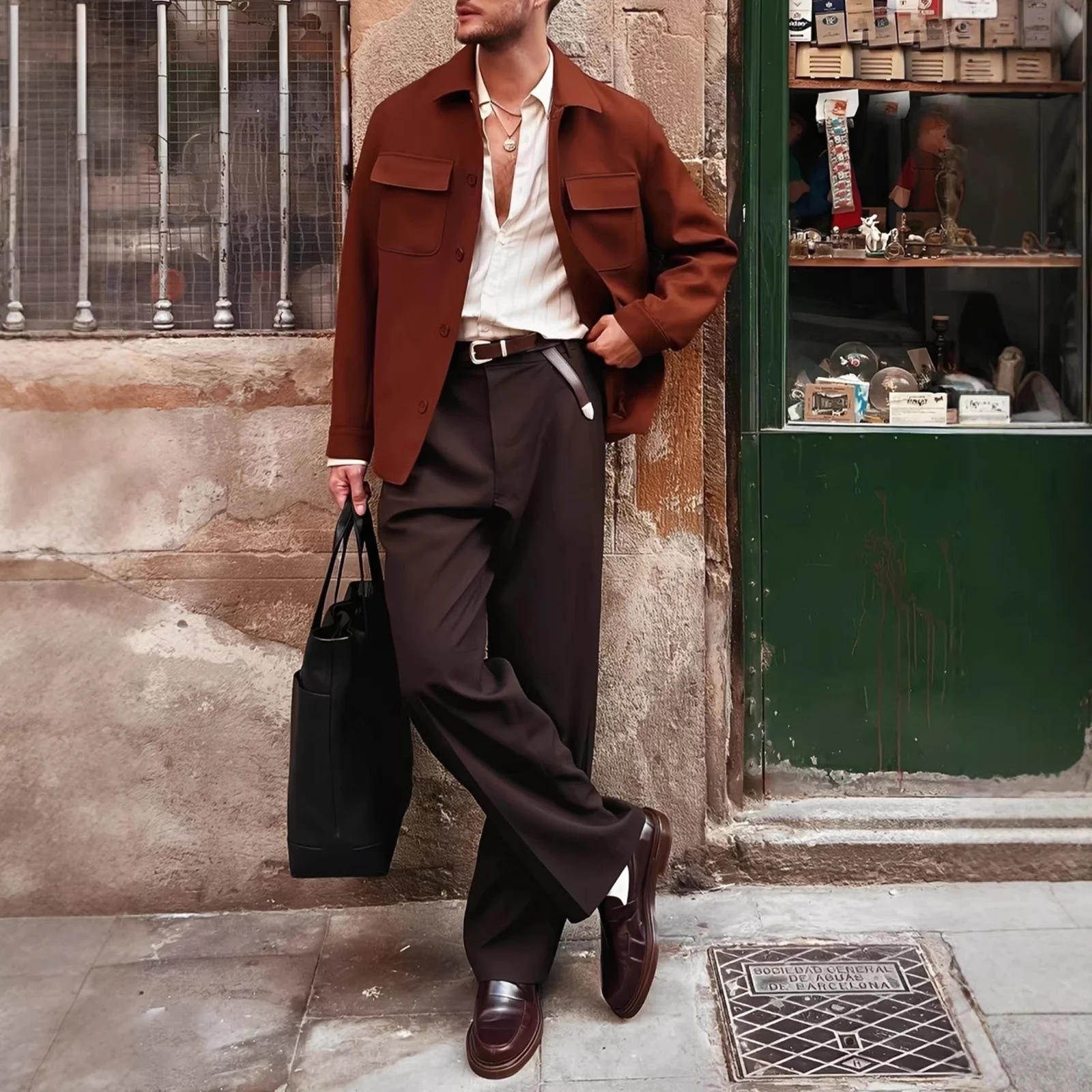 Mens Casual Pants Business Dress Trousers — image 7