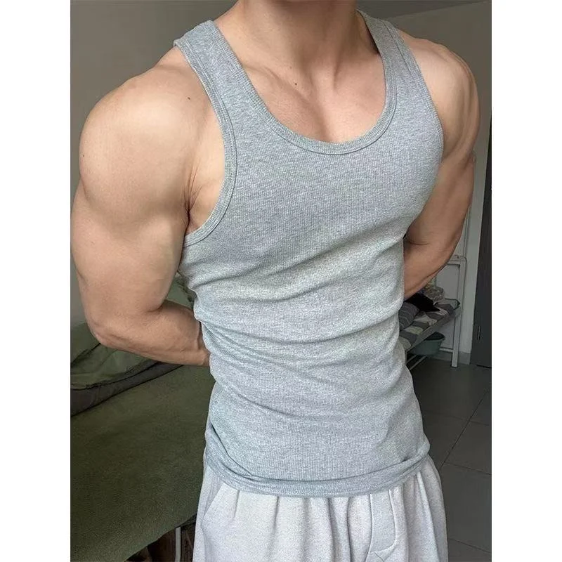 Mens Casual Ribbed Sleeveless Top — image 6