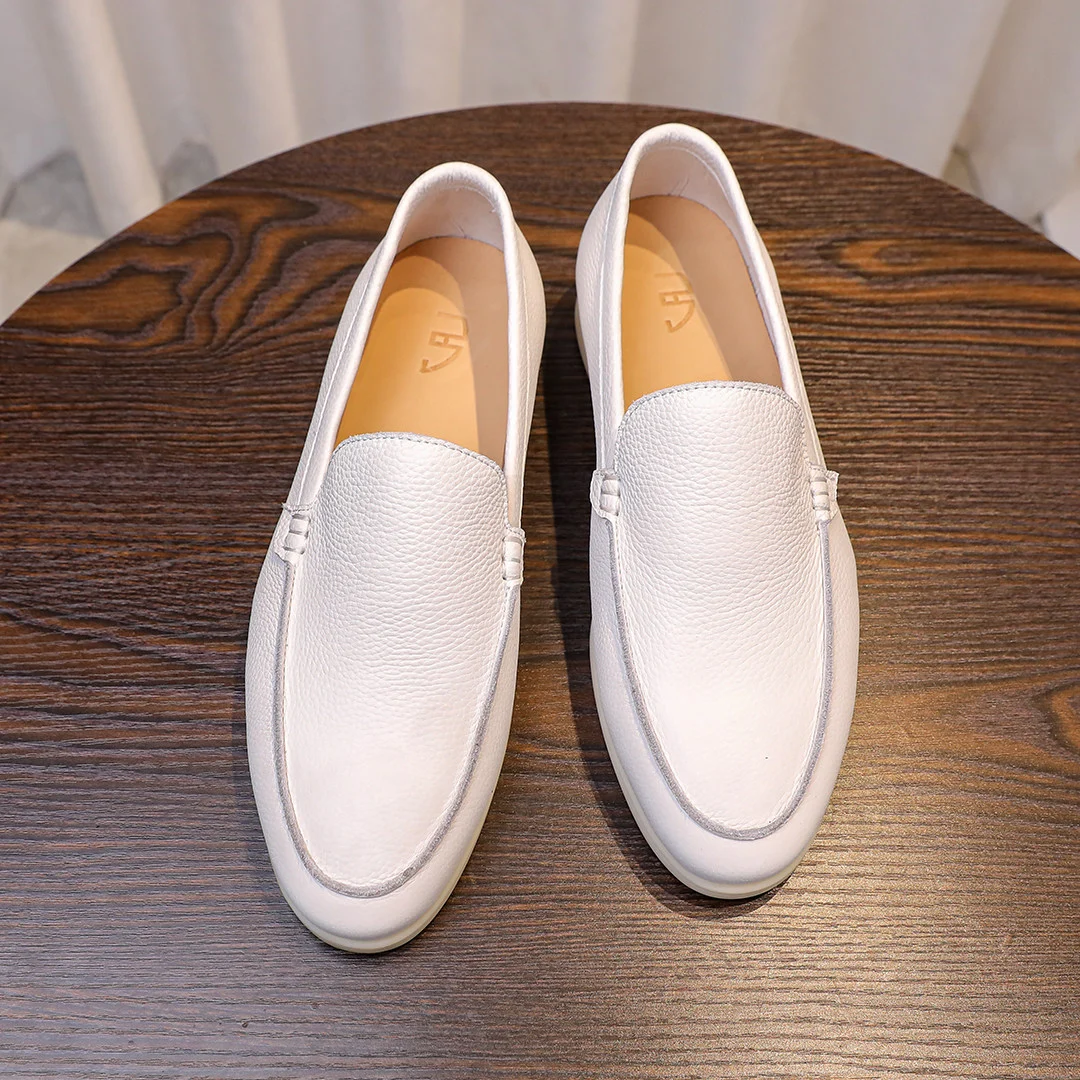 Mens Casual Shoes Made From Soft, Lychee-patterned Genuine Leather — image 4