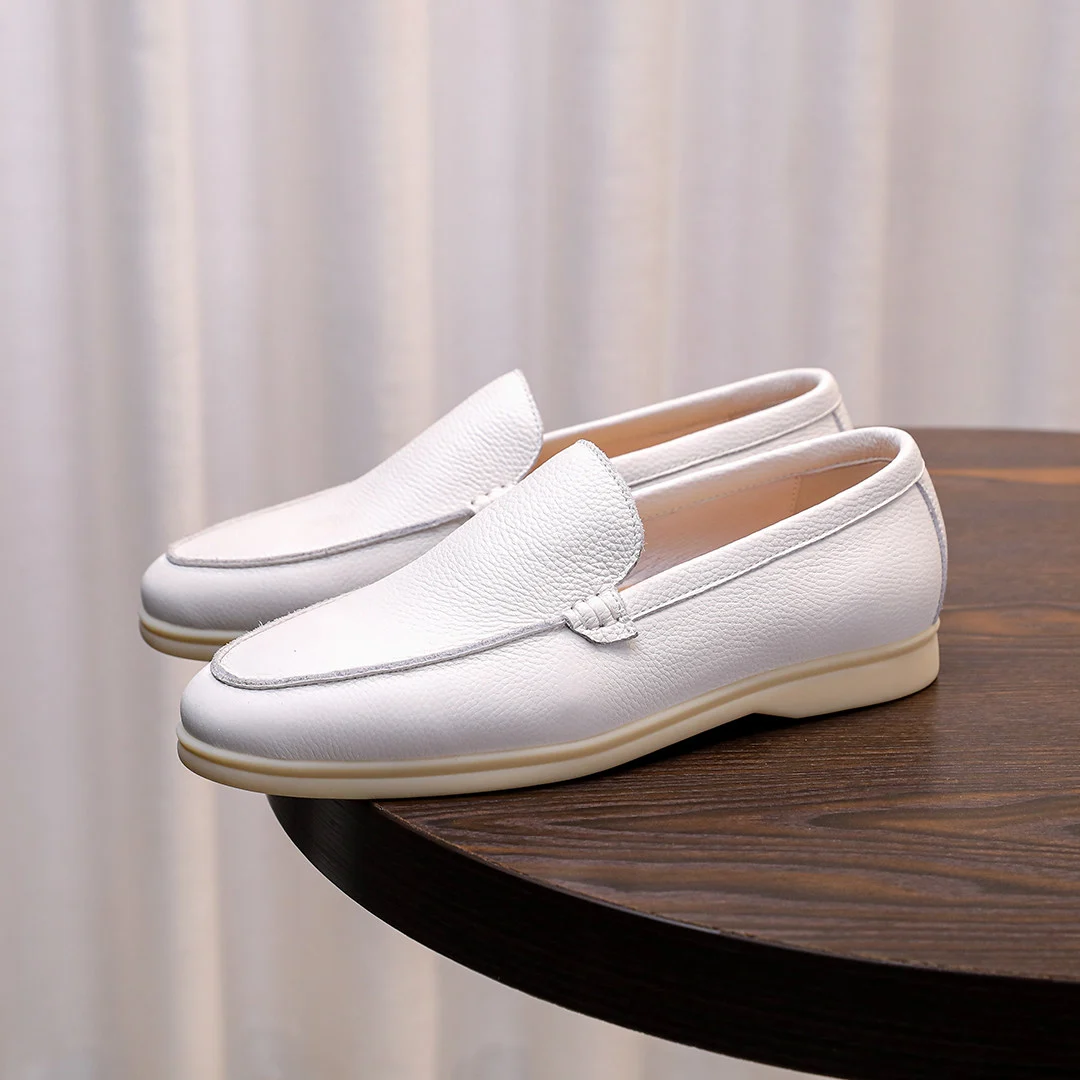 Mens Casual Shoes Made From Soft, Lychee-patterned Genuine Leather — image 2
