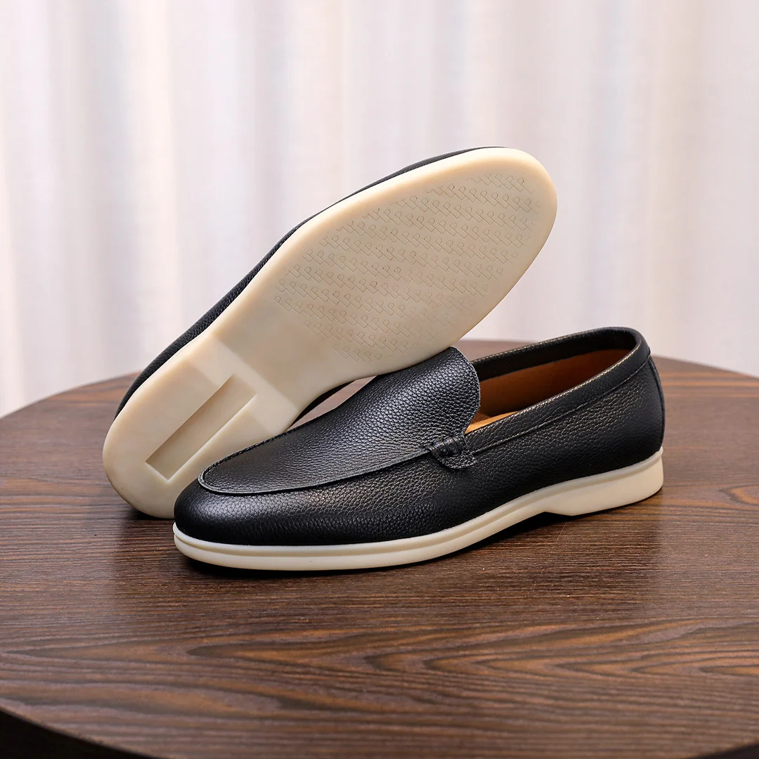 Mens Casual Shoes Made From Soft, Lychee-patterned Genuine Leather — image 3