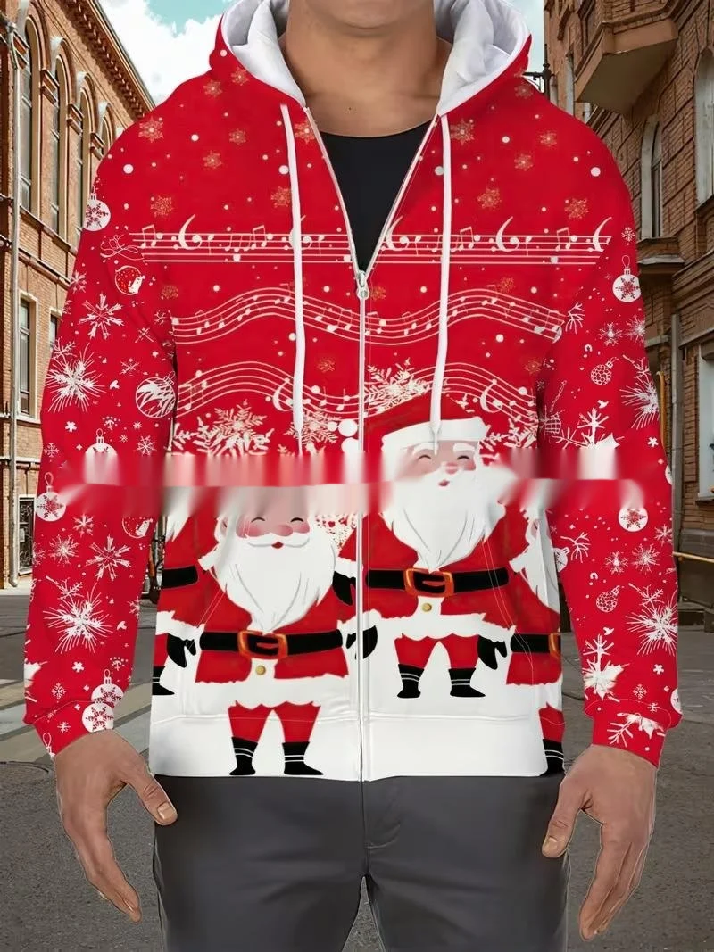 Mens Christmas-themed 3d-printed Hooded Sweatshirt — image 2
