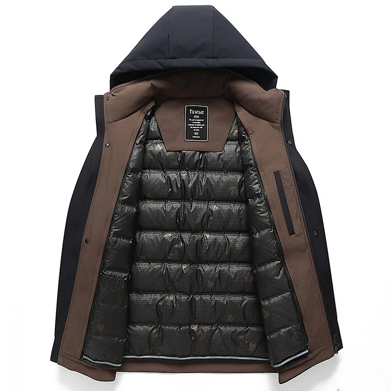 Mens Detachable Liner Hooded Down Jacket — image 7