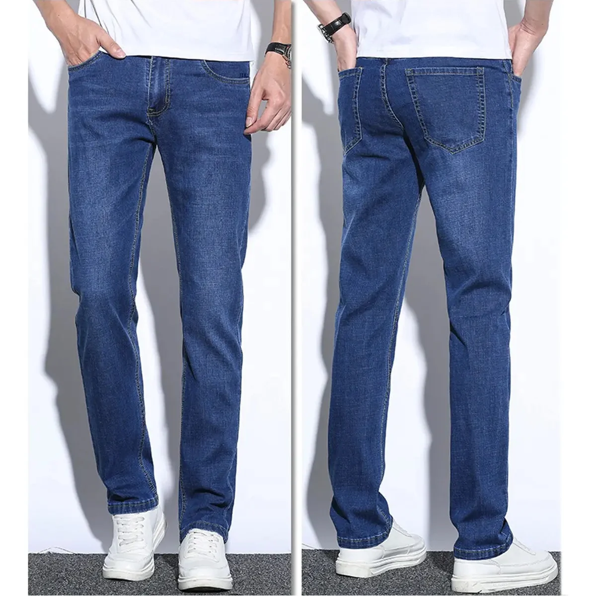 Mens Durable Straight-leg Jeans — image 2