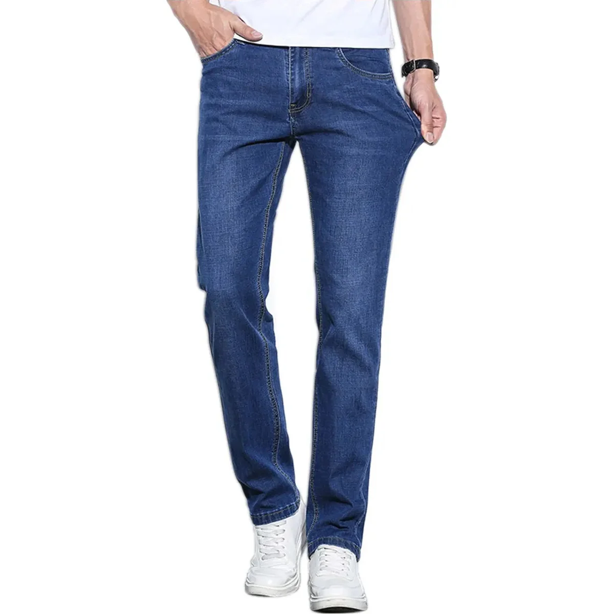 Mens Durable Straight-leg Jeans — image 3
