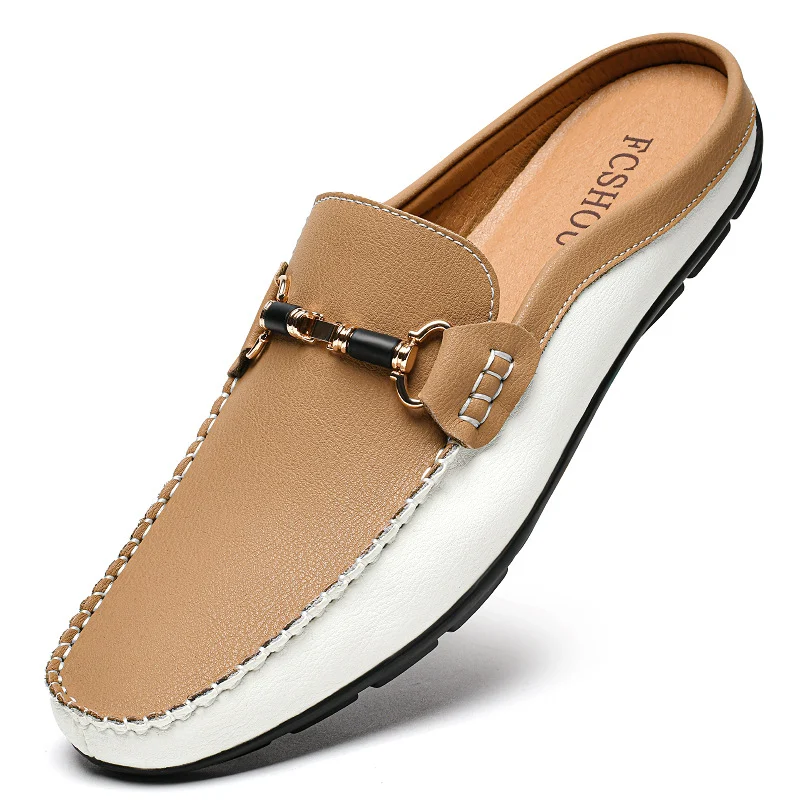 Mens Fashionable Breathable Backless Driving Sandals — image 3