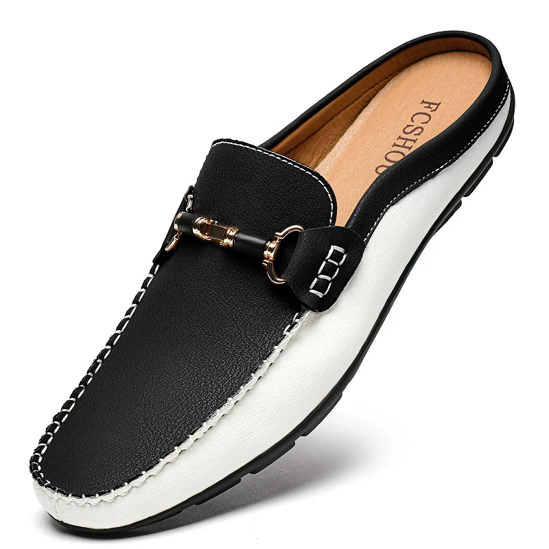 Mens Fashionable Breathable Backless Driving Sandals — image 4