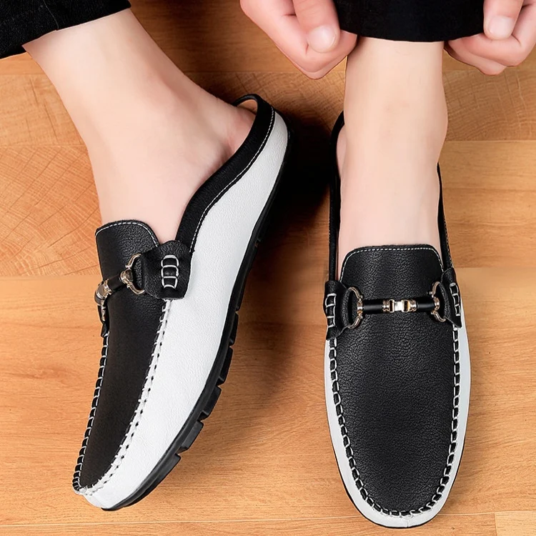 Mens Fashionable Breathable Backless Driving Sandals — image 1