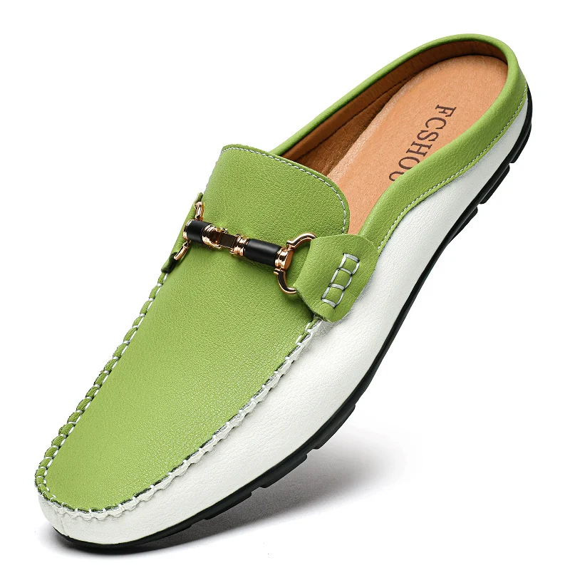 Mens Fashionable Breathable Backless Driving Sandals — image 2