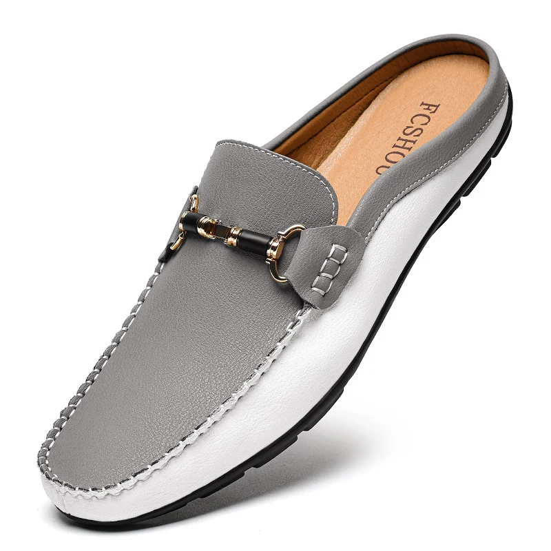 Mens Fashionable Breathable Backless Driving Sandals — image 5