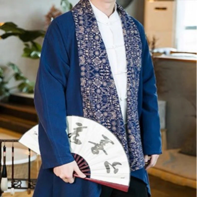 Mens Fashionable Casual Double-sided Long Coat — image 1