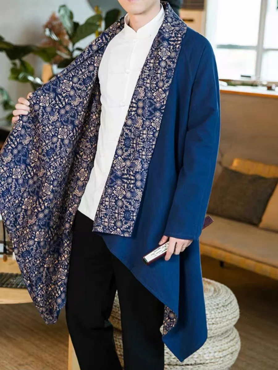 Mens Fashionable Casual Double-sided Long Coat — image 4