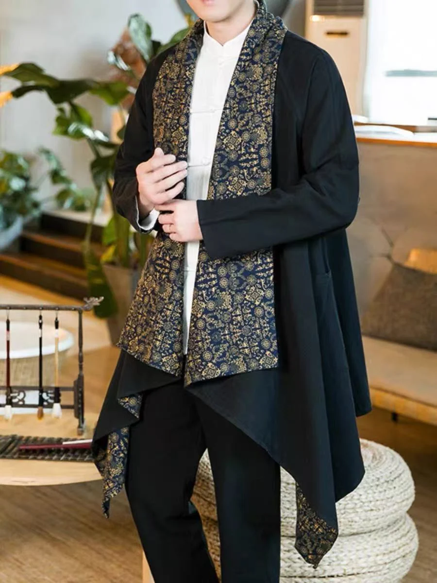 Mens Fashionable Casual Double-sided Long Coat — image 3